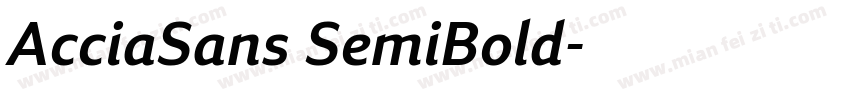 AcciaSans SemiBold字体转换